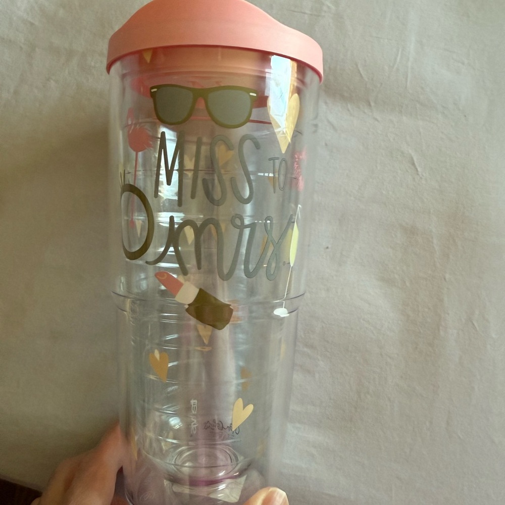 Miss to Mrs. Pink and Gold Party Tumbler
